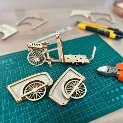 1001Hobbies Maquette Bois Le Vélo Cargo -Maquettes en métal Soldes 1001hobbies mmb02 le velo cargo 19