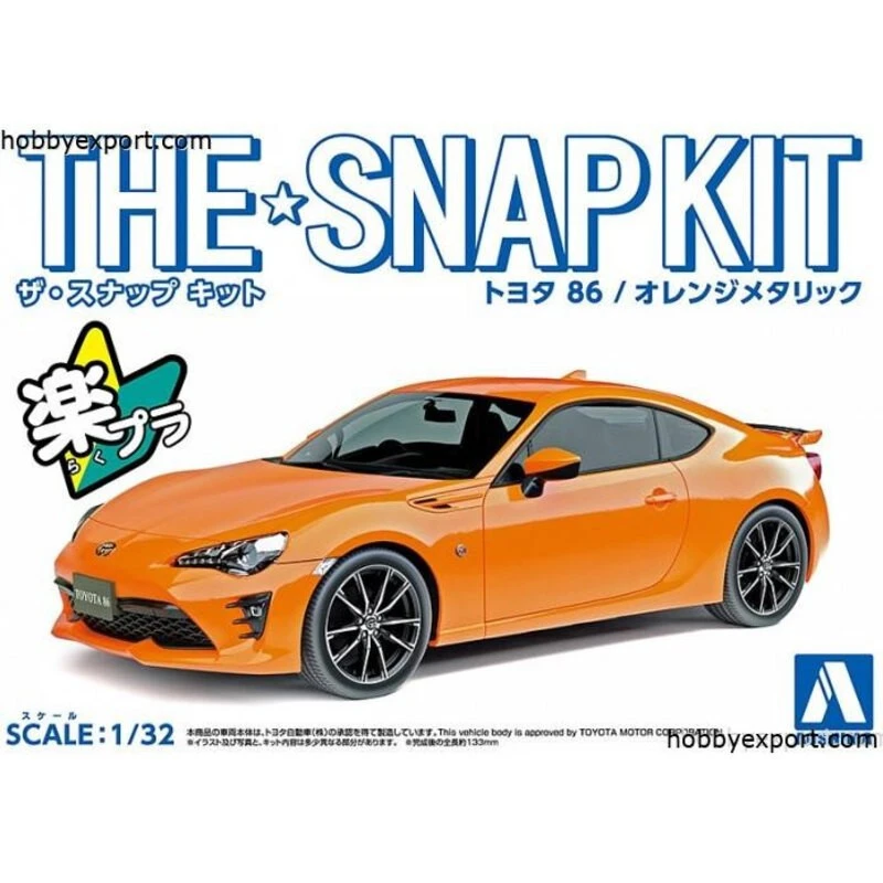 Aoshima Maquette Kit Fermeture Métallique Toyota 86 Orange 1 Aoshima Maquette Kit Fermeture Métallique Toyota 86 Orange