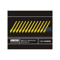 Flyhawk Maquette Bateau Canon En Métal De 14'/45 (35,6 Cm) De La Seconde Guerre Mondiale