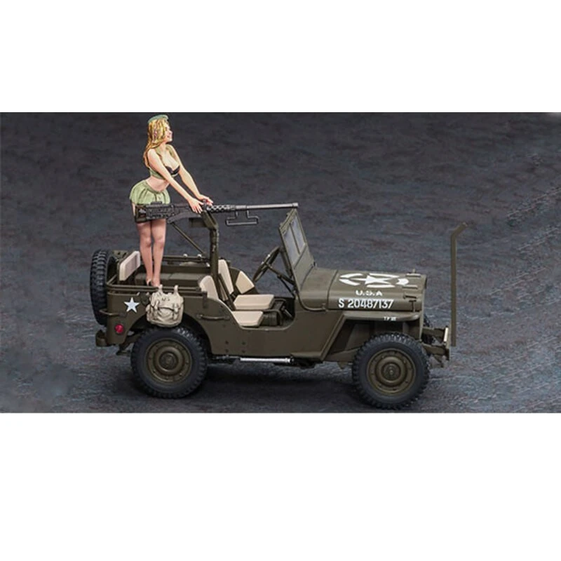 Hasegawa Maquette 1/4 Ton Utility Truck W/ Blond Figure 1 Hasegawa Maquette 1/4 Ton Utility Truck W/ Blond Figure