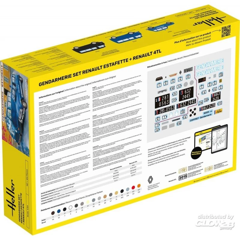 Heller Maquette KIT DE DEMARRAGE Ensemble Gendarmerie Renault Estafette + Renault 4TL 2 Heller Maquette KIT DE DEMARRAGE Ensemble Gendarmerie Renault Estafette + Renault 4TL – Image 2