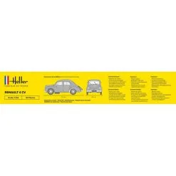 Heller Maquette Renault 4CV -Maquettes en métal Soldes heller he80762 renault 4cv 9