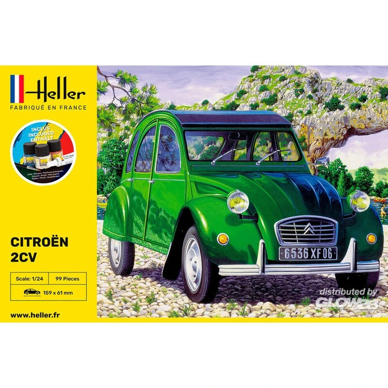 Heller Maquette STARTER KIT (Kit De Démarrage) Citroen 2 CV 3 Heller Maquette STARTER KIT (Kit De Démarrage) Citroen 2 CV – Image 3