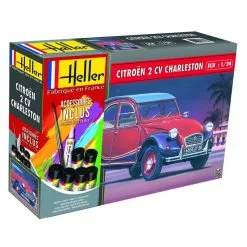 Heller Maquette STARTER KIT (Kit De Démarrage) Citroen 2CV Charleston