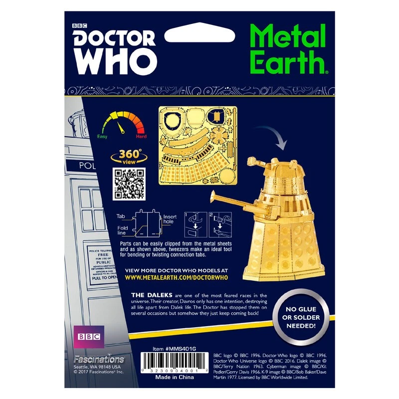 Metal Earth Maquette Métal Doctor Who - Dalek 3 Metal Earth Maquette Métal Doctor Who - Dalek – Image 3