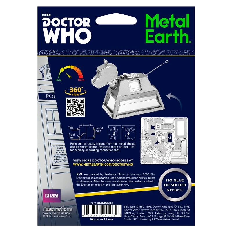 Metal Earth Maquette Métal Doctor Who - K-9 3 Metal Earth Maquette Métal Doctor Who - K-9 – Image 3