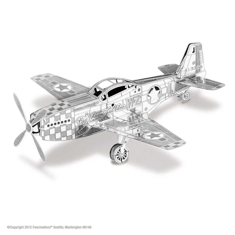 Metal Earth Maquette Avion Aviation: MUSTANG P-51 8.92x9.41x2.97cm 2 Metal Earth Maquette Avion Aviation: MUSTANG P-51 8.92x9.41x2.97cm – Image 2