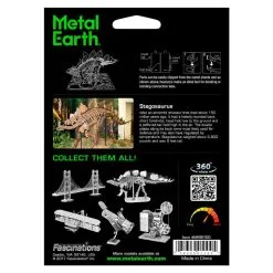 Metal Earth Maquette Dinosaure Dinosaures: STEGOSAURE SQUELETTE -Maquettes en métal Soldes metal earth 5061100 dinosaures stegosaure squelette 3
