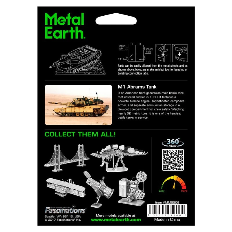 Metal Earth Maquette Métal M1 Abrams Tank 3 Metal Earth Maquette Métal M1 Abrams Tank – Image 3