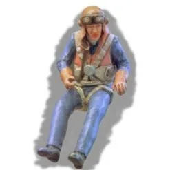 PJ Productions Figurine Pilote De La RAF De La 2ème GM Assis Dans L'avion