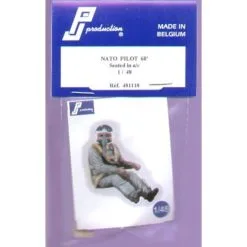 PJ Productions Figurine Pilote De L'OTAN Des Années 1960 Assis Dans L'avion