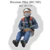 PJ Productions Figurine Pilote Russe Assis Dans L'avion Années 1980/1990