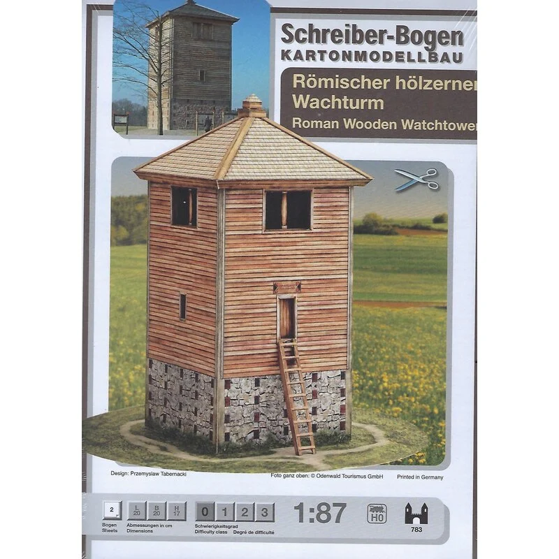SCHREIBER-BOGEN Maquette Carton Tour De Guet Romaine En Bois 1 SCHREIBER-BOGEN Maquette Carton Tour De Guet Romaine En Bois