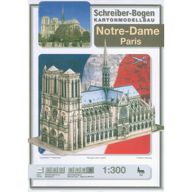 SCHREIBER-BOGEN Maquette Carton Notre-Dame Paris 1 SCHREIBER-BOGEN Maquette Carton Notre-Dame Paris