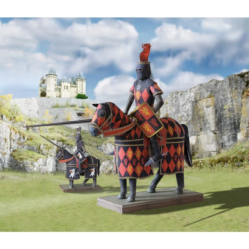 SCHREIBER-BOGEN Maquette Carton Chevalier De Tournoi 1 SCHREIBER-BOGEN Maquette Carton Chevalier De Tournoi