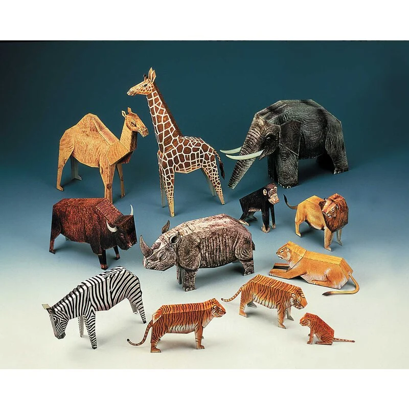 SCHREIBER-BOGEN Maquette Carton 12 Animaux De Zoo 1 SCHREIBER-BOGEN Maquette Carton 12 Animaux De Zoo