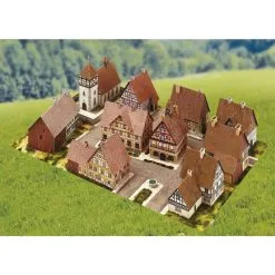 SCHREIBER-BOGEN Maquette Carton Village Aux Maisons à Colombages
