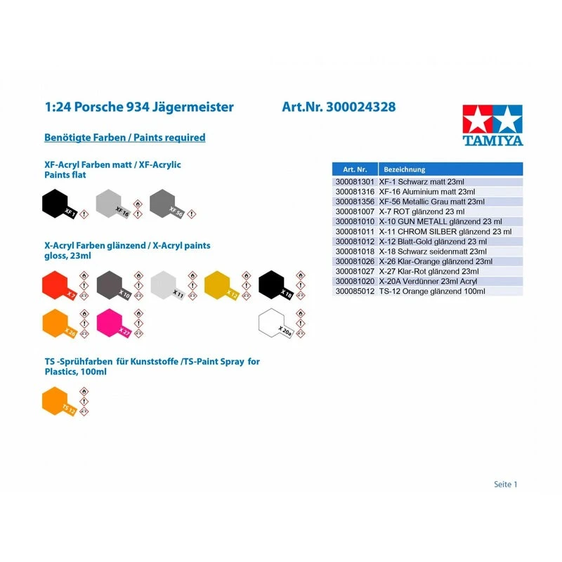 Tamiya Maquette Porsche 934 Jägermeister 8 Tamiya Maquette Porsche 934 Jägermeister – Image 8