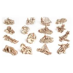 UGEARS Maquette Véhicules Set De 4pièces, 62 Pièces: Voiture De Sport 16pcs -Maquettes en métal Soldes ugears 8412061 vehicules set de 4pieces 62 pieces voiture de sport 1 4