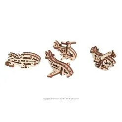 UGEARS Maquette Avion Avions Set De 4 Pièces, 62 Pièces, Hélicoptère 15pcs -Maquettes en métal Soldes ugears 8412062 avions set de 4 pieces 62 pieces helicoptere 15pcs 3