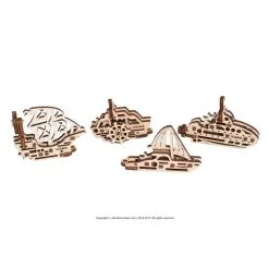 UGEARS Maquette Bateaux Set De 4 Pièces, 56 Pièces, Yacht 13pcs -Maquettes en métal Soldes ugears 8412063 bateaux set de 4 pieces 56 pieces yacht 13pcs 5