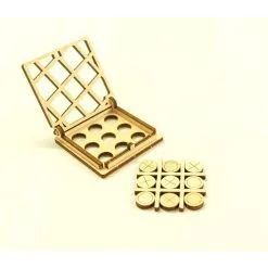 WOODEN CITY Maquette Petit Jeu De Plateau Tic Tac Toe № 1 -Maquettes en métal Soldes wooden city wg201 petit jeu de plateau tic tac toe 1 2