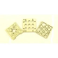 WOODEN CITY Maquette Petit Jeu De Plateau Tic Tac Toe № 1 -Maquettes en métal Soldes wooden city wg201 petit jeu de plateau tic tac toe 1 5
