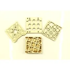 WOODEN CITY Maquette Petit Jeu De Plateau Tic Tac Toe № 1 -Maquettes en métal Soldes wooden city wg201 petit jeu de plateau tic tac toe 1 6