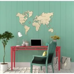 WOODEN CITY Maquette Carte Du Monde L -Maquettes en métal Soldes wooden city wm502 carte du monde l 10