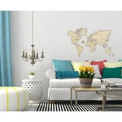 WOODEN CITY Maquette Carte Du Monde L -Maquettes en métal Soldes wooden city wm502 carte du monde l 14