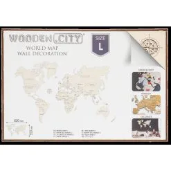 WOODEN CITY Maquette Carte Du Monde L