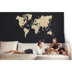 WOODEN CITY Maquette Carte Du Monde XL -Maquettes en métal Soldes wooden city wm503 carte du monde xl 14