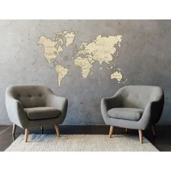 WOODEN CITY Maquette Carte Du Monde XL -Maquettes en métal Soldes wooden city wm503 carte du monde xl 17