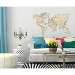 WOODEN CITY Maquette Carte Du Monde XL -Maquettes en métal Soldes wooden city wm503 carte du monde xl 20