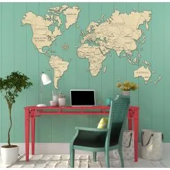 WOODEN CITY Maquette Carte Du Monde Xxl -Maquettes en métal Soldes wooden city wm505 carte du monde xxl 3