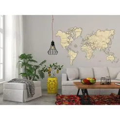 WOODEN CITY Maquette Carte Du Monde Xxl -Maquettes en métal Soldes wooden city wm505 carte du monde xxl 6