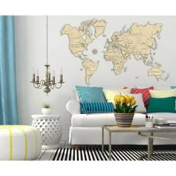 WOODEN CITY Maquette Carte Du Monde Xxl -Maquettes en métal Soldes wooden city wm505 carte du monde xxl 7