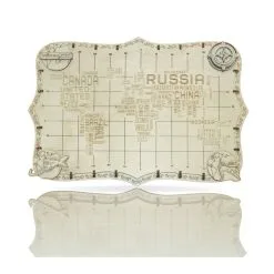 WOODEN CITY Maquette Carte Du Monde Expédition Série De Mots