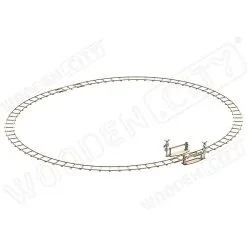 WOODEN CITY Maquette Rails Ronds + Croisement