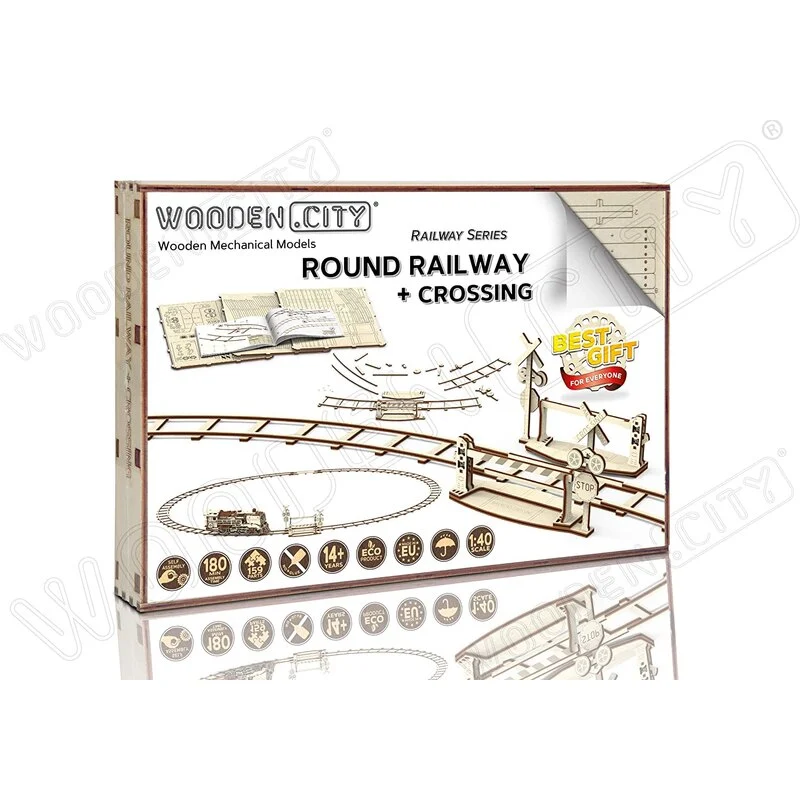 WOODEN CITY Maquette Rails Ronds + Croisement 5 WOODEN CITY Maquette Rails Ronds + Croisement – Image 5